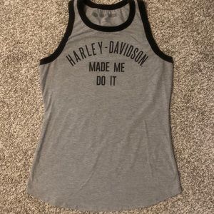 Harley-Davidson gray tank with black detail